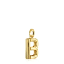 Pingente médio letra B banhado a ouro de 18 K sobre prata TOUS Alphabet