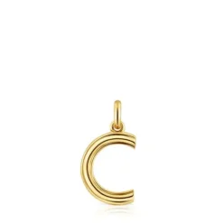 Pingente médio letra C banhado a ouro de 18 K sobre prata TOUS Alphabet