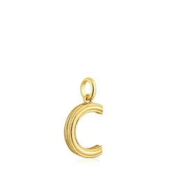 Pingente médio letra C banhado a ouro de 18 K sobre prata TOUS Alphabet