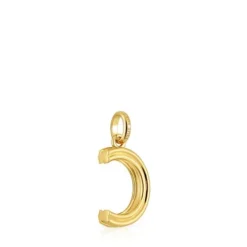 Pingente médio letra C banhado a ouro de 18 K sobre prata TOUS Alphabet
