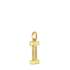Pingente médio letra I banhado a ouro de 18 K sobre prata TOUS Alphabet