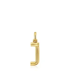 Pingente médio letra J banhado a ouro de 18 K sobre prata TOUS Alphabet