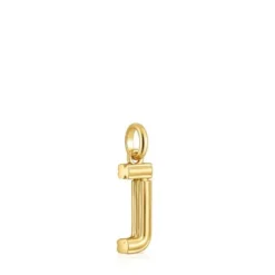 Pingente médio letra J banhado a ouro de 18 K sobre prata TOUS Alphabet