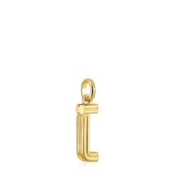 Pingente médio letra J banhado a ouro de 18 K sobre prata TOUS Alphabet