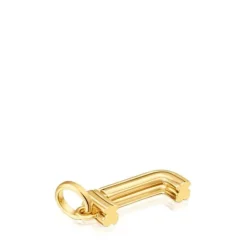 Pingente médio letra J banhado a ouro de 18 K sobre prata TOUS Alphabet