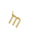 Pingente médio letra M banhado a ouro de 18 K sobre prata TOUS Alphabet