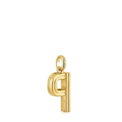 Pingente médio letra P banhado a ouro de 18 K sobre prata TOUS Alphabet