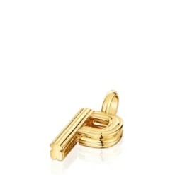 Pingente médio letra P banhado a ouro de 18 K sobre prata TOUS Alphabet