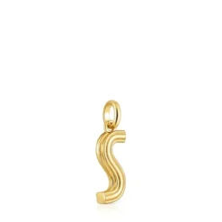 Pingente médio letra S banhado a ouro de 18 K sobre prata TOUS Alphabet