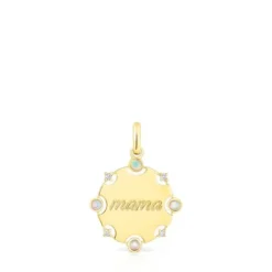 Pingente medalha Mama em ouro, diamantes e opala TOUS Mama