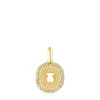 Pingente Oursin em ouro com diamantes de 0,09 ct