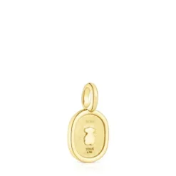 Pingente Oursin em ouro com diamantes de 0,09 ct