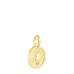 Pingente Oursin em ouro com diamantes de 0,01 ct