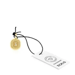 Pingente Oursin em ouro com diamantes de 0,01 ct
