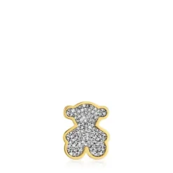 Pingente urso banhado a ouro de 18 K sobre prata e diamantes TOUS 1950