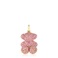 Pingente urso Bold Bear em safiras e ouro