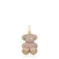 Pingente urso Bold Bear em pedras preciosas e ouro