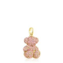Pingente urso Bold Bear em safiras e ouro