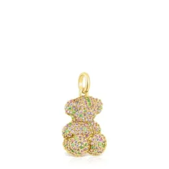 Pingente urso Bold Bear em pedras preciosas e ouro