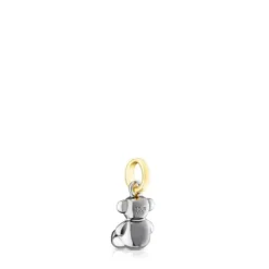 Pingente urso Bold Bear em prata dark silver e prata vermeil