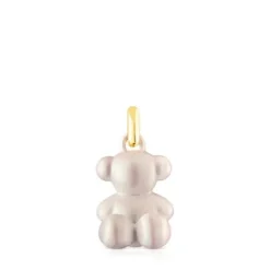 Pingente urso em aço em cor branco Bold Bear