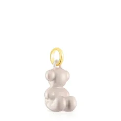 Pingente urso em aço em cor branco Bold Bear