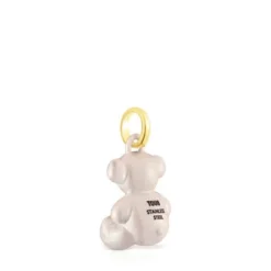 Pingente urso em aço em cor branco Bold Bear