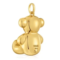 Pingente urso extragrande banhado a ouro de 18 K sobre prata Bold Bear
