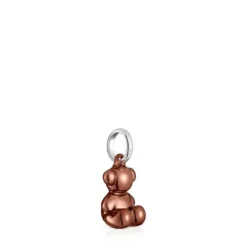 Pingente urso pequeno em aço na cor rosa acobreado Bold Bear