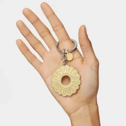 Porta-chaves amarelo TOUS Circle Logo