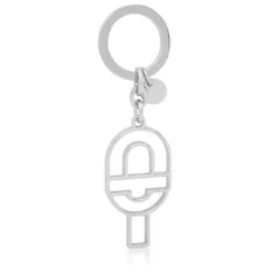 Porta-chaves com silhueta prateado TOUS MANIFESTO