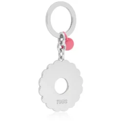 Porta-chaves rosa TOUS Circle Logo