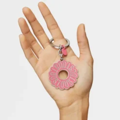 Porta-chaves rosa TOUS Circle Logo
