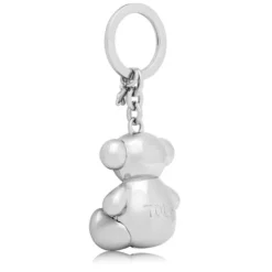 Porta-chaves urso Metal Bold Bear prateado
