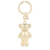 Porta-chaves urso Teddy Bear dourado