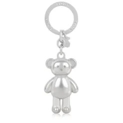Porta-chaves urso Teddy Bear prateado