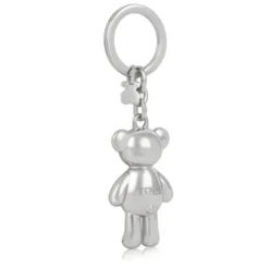 Porta-chaves urso Teddy Bear prateado
