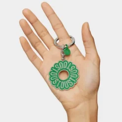 Porta-chaves verde TOUS Circle Logo