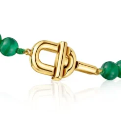 Pulseira com banho de ouro de 18 K sobre prata e calcedónias tratadas TOUS MANIFESTO