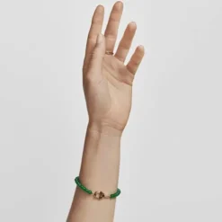 Pulseira com banho de ouro de 18 K sobre prata e calcedónias tratadas TOUS MANIFESTO