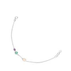 Pulseira Cool Color em Prata e Pedras Preciosas