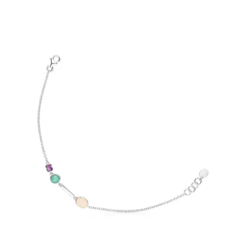 Pulseira Cool Color em Prata e Pedras Preciosas