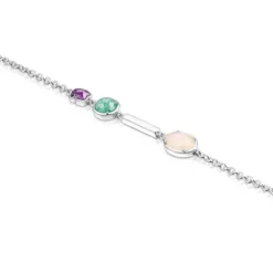 Pulseira Cool Color em Prata e Pedras Preciosas
