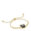 Pulseira corrente com detalhes banhada a ouro de 18 K sobre prata e ónix Color Black