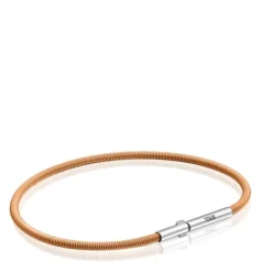 Pulseira em aço IP laranja 17 cm Mesh Tube