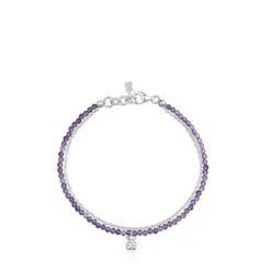 Pulseira em prata e ametista Bold Bear