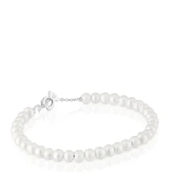 Pulseira escrava com pérolas cultivadas I-Bear