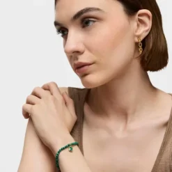 Pulseira Icon Color em Prata vermeil e Malaquite