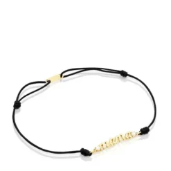 Pulseira Mama em nylon com ouro, diamantes e madrepérola TOUS Mama