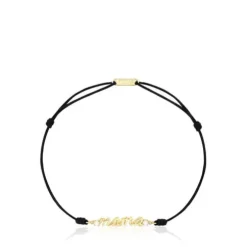 Pulseira Mama em nylon com ouro, diamantes e madrepérola TOUS Mama